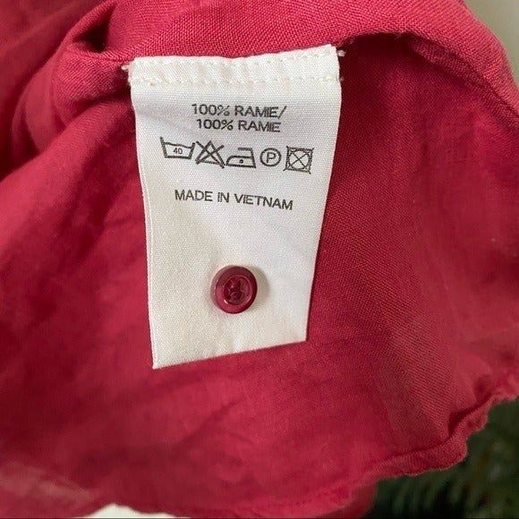 Vanessa Bruno Athe Ramie Coral Dress Size 44 or US Large / 12 - Picture 5 of 5